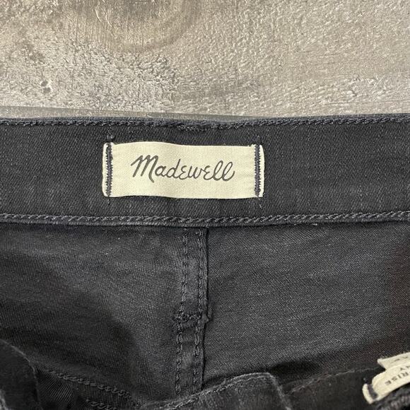 Madewell Jeans 10” High Rise Skinny Black Stretch NG702 Denim Women's 26 petite - Picture 8 of 13